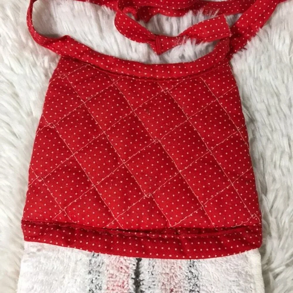 Vintage Coca-Cola Lady in Hat Potholder Towel with Tie